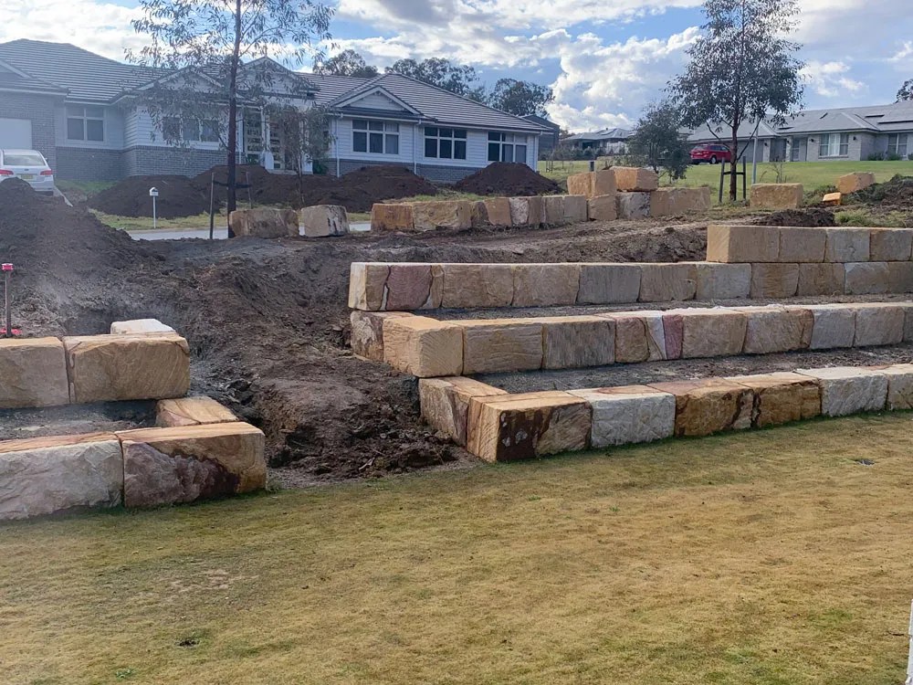 sandstone retaining wall blocks